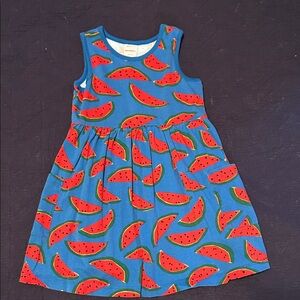 Hanna Andersson Blue and Red Watermelon Dress